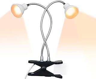 ACKE-Grow-Light-Plant-Light Sunlike Gooseneck Growing Lamps Dual Head with Clamp for Indoor Plants…