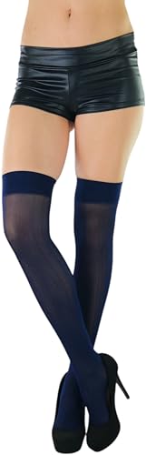 Image of ToBeInStyle Women's Nylon Thigh High Schoolgirl Opaque Stockings