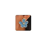 Pendientes de Flores para Mujer, Bodas - Azul