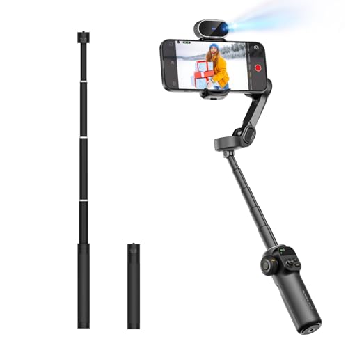 Image of AOCHUAN 3-Axis Gimbal Stabilizer for Smartphone Smart X2 Black Kit & E10 Extension Rod