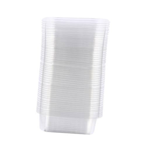 Unomor 100Pcs Plastic Packing Tray Transparent Inner Tray for Mung Bean Sorbet and Moon Cake for Desserts Snacks and Pastries