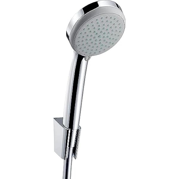 Hansgrohe 27594000 Croma 100 Vario ducha de mano con soporte y flexo, 1,60m, 4 tipos de chorro, cromo