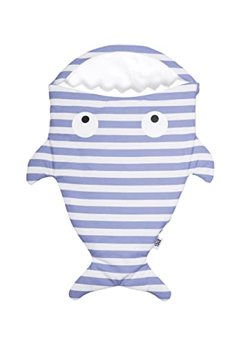 Baby Bites Original - Saco Tiburón para recién nacidos - Rayas Azules - Invierno Cover