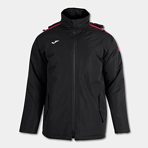Joma Unisex Adulto Anorak trivor, Negro-Rojo, 3XL
