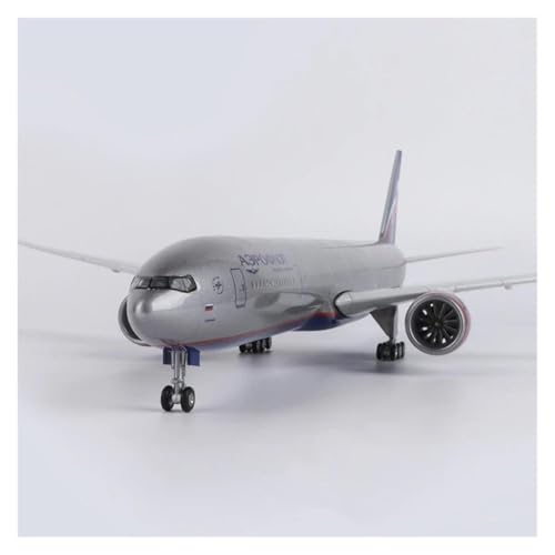 Avión B777 de resina a escala 1/157 modelo de colección de 47cm con luces integradas 3
