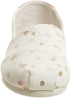 TOMS womens Alpargata flats shoes, Pale Blush Metallic Party Dots (Vegan), 5 US | Image 3