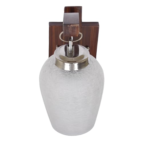 Image of BENE Birch Wooden Indoor Modern Wall Lamp, E-27 Base Wall Light for Home Decor, Kitchen, Living Room, Bedroom, 12 cm (Light Brown, Pack of 2)