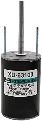 XD-63100 Permanent magnet DC Motor 12V 2000RPM/24V 4000RPM High Speed Electric Motor 150W Adjustable speed - (Speed(RPM): 24V 4000rpm)