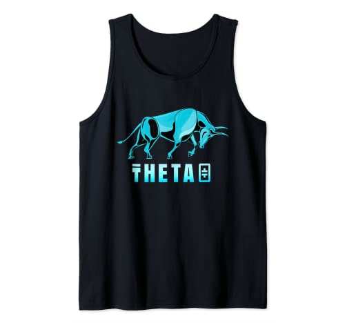 Theta Bullrun Crypto Coin Blockchain Token Wave Fashion Men Tank Top