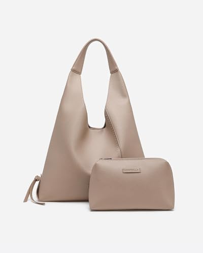 Women's Vegan Leather Shoulder Bag - Spacious Tote Purse with Wallet, Minimalist Hobo Bag for Commute & Daily Use3