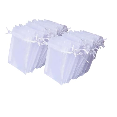 GYWHOOFT 100 bolsas de organza, bolsitas bomboneras, bolsas de peladillas, bolsa para joyas, bolsas para boda, bolsas de lavanda, bomboneras (7 x 9 cm)