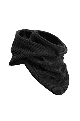 Manufaktur13 Hooded Loop - Kapuzen Schal, Loop aus hochwertigem Alpenfleece, Kapuzenschal/Hooded Scarf in versch. Varianten (M13) (Knit: Black Out) Cover