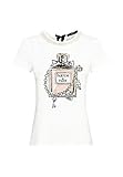 hallhuber model werden Flakon-Print HALLHUBER T-Shirt aus Bio-Baumwolle mit Print & Perlen gerade geschnitten Creme, XXL