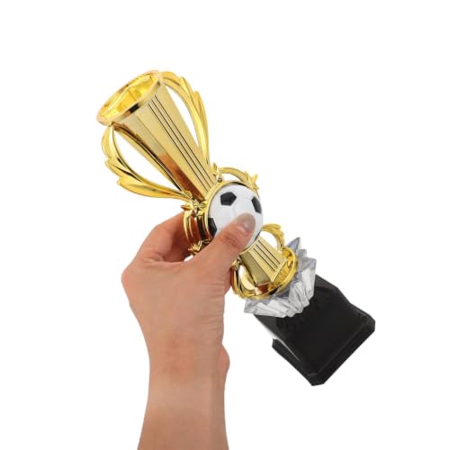 LABRIMP Soccer League Trophy Cup Plastic Football Striker Award for Team Tournament Winner Realistic Soccer Memorabilia for Sports Competition Ceremony