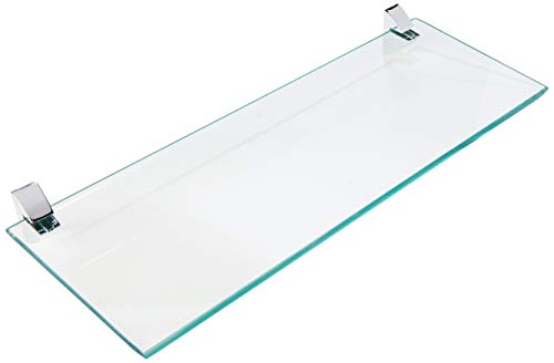 Prateleira Vidro Suporte Prat-K Cromado 0. 8 X 15 X 40cm