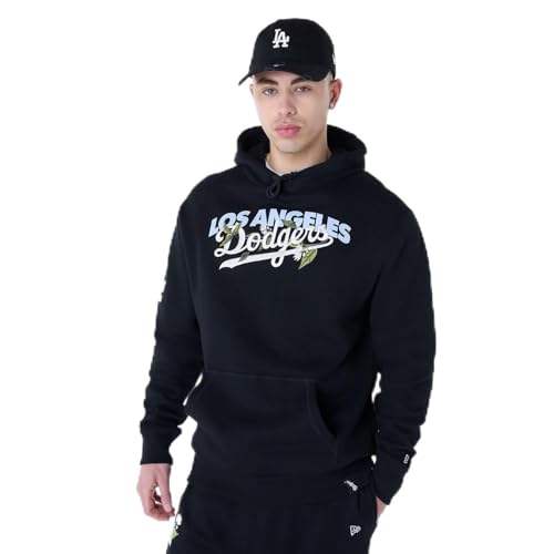 Sudadera New Era Los Angeles Dodgers con capucha ajustable y un suave tejido de felpa para el frío