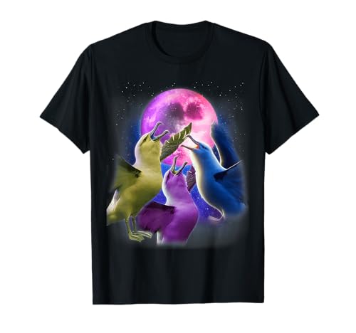 3 Albatros Howling At The Moon Funny Albatros Bird Lover T-Shirt