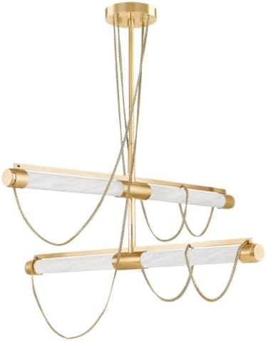 Corbett Lighting 463-49-VB Lariat - 4 Light Chandelier 26.5 inches Tall and 48.75 inches Wide - Vintage Brass Finish