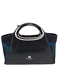 Matériau : cuir Braccialini B9062 Sac à main pour femme avec bandoulière en cuir Multicolore Blanc/noir