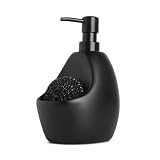 Umbra Joey Flüssigseifenspender 590 ml aus Matter Keramik mit Schwammhalter – ideal für Küche...