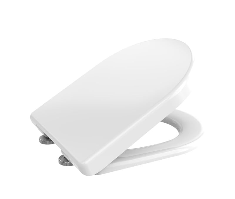 WC Sitz Deckel Ersatz FÜR Villeroy Boch SUBWAY 1 | Klodeckel | Klobrille – Toilettendeckel mit Absenkautomatik (Soft-Close) | abnehmbar | hochwertiger Duroplast | Farbe: Weiß