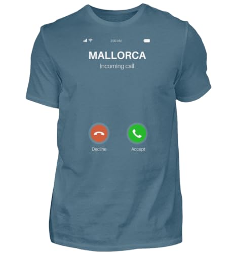 T-shirt bleu pierre Majorque pour homme taille 3XL imprimé Appel à iPhone Party
