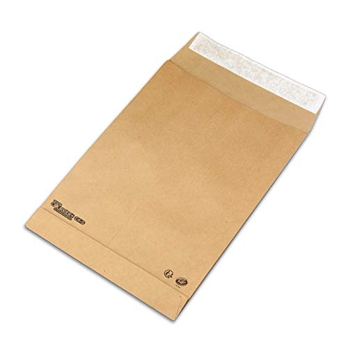 Lot de 50 Enveloppes kraft 120g à soufflets C4-S gamme courrier + format 229 x 324 mm avec 3 soufflets de 30 mm