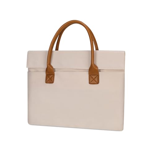 Borsa leggera per computer portatile multifunzionale per tablet alla moda da viaggio per da 13-15 pollici Colore crema 15