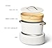 Electric Multi-Cooker 10-in-1, 8 Qt Large Capacity, Bamboo Steamer Insert, 7 Preset Cooking Functions, Nonstick Inner Pot, Adjustable Temperature Control, Family Size, White Icing