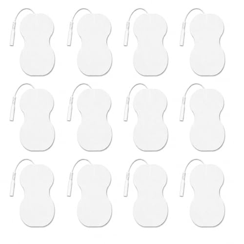 Image of AGAM Digital Therapy Machine Electrodes (Eight Shape) - Strong Adhesive Gel, Universal Replacement Pads for Muscle Pain Relief, Reusable TENS Unit Electrode Pads (Pack-12)