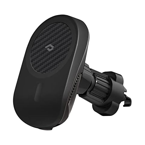 PITAKA Phone Car Mount for iPhone 14/13/12 Series Compatible with MagSafe, Magnetic Mobile Car Phone Holder for Cars, 360 Rotation [MagEZ Car Mount Lite] Fits MagSafe Case for Samsung S23/S22 Cover