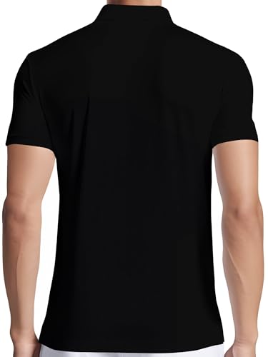 Image of PAGYMO Funny Golf Shirts for Men Crazy Printed Pattern Novelty Moisture Wicking Performance Mens Polo Shirt