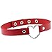 HONGXIN-SHOP Gargantilla Punk Rock Choker Collar de Piel Ajustable Gótico Forma de...