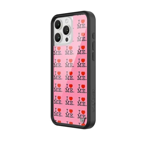 Image of Wildflower Cases - Compatible with iPhone 16 Pro Max | Protective Black Bumper, 6.5ft Drop Test Certified, Women Owned Small Business | Pink Hearts Love Dainty Cute Trendy | Collab - Ashley Williams