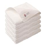 今治タオル nico フェイスタオル 5枚組 リゾートホテルタオル 34x85cm 肌触りが良い 高級 ホテル仕様 ふわふわ ふかふか ふんわり 綿100% 無地 日本製 (スノー)