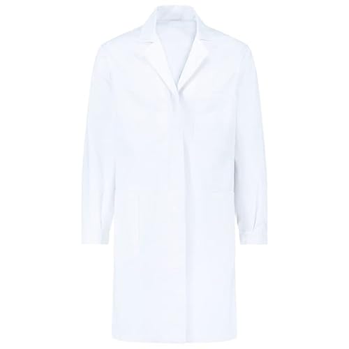 B-well Ayan Bata Blanca Laboratorio Unisex Bata Laboratorio Mujer/Hombre de Manga Larga y 3 Bolsillos, Blanco, XL Cover