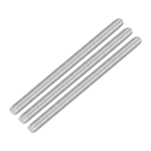 QUARKZMAN 3 Stück Gewindestangen, M10 x 150mm, 304 Edelstahl, Gewindestab mit metrischem Vollgewinde, M10-1,5 Gewindestift für Möbel- und Maschinenmontage