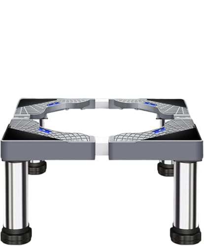 Genérico Base de lavadoras Soporte de Lavadora Base de Lavadora Plataforma de Base de Lavadora para refrigerador, Secadora y congelador Carga de 150 kg, Ancho Ajustable AlturaGrey,S
