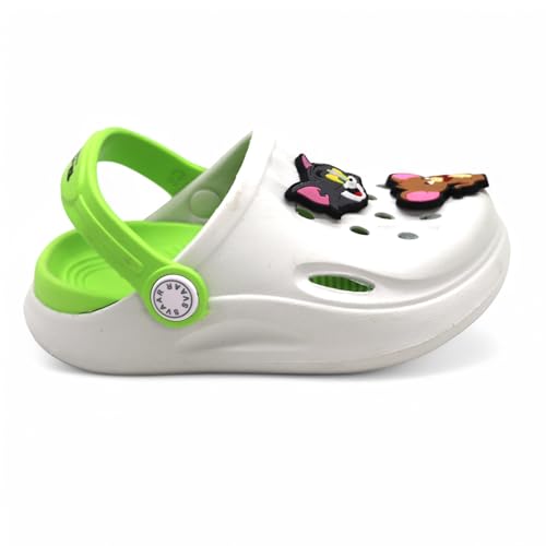 Image of SVAAR x Tom & Jerry Slingback Clog Shoes for Boys & Girls || Indoor & Outdoor Sandals Clogs for Kids with 4 Tom & Jerry Charms