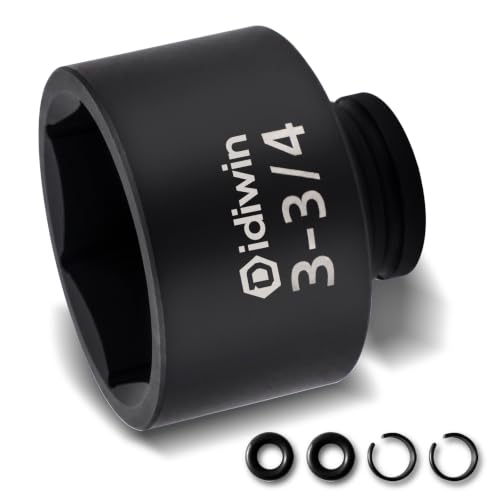 1-Inch Drive 3-3/4" Jumbo Impact Socket, 6-Point, Heat Treated Cr-V Alloy Steel, One-Piece Forged, Black Phosphate Anti-rust Coating, Nut-safe Radiused Corners by Didiwin - Used condition - US$106.64