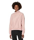 Champion Women's Reverse Weave Mock Neck Crop, Pink Beige-549302, Medium
