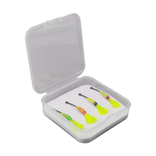 predolo 4 Pieces Fly Fishing Lures Fly Fishing Baits Equipment Freshwater Saltwater Lifelike High Visibility Artificial Lures, Style B