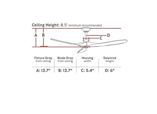 Generation Lighting 3Mavr60Bsbk | Custom Maverick Ii Energy Star 60" Ceiling Fan With Hand Remote Control, 3 Balsa Wood Blades, Brushed Steel Housing With Matte Black Blades #TOP1