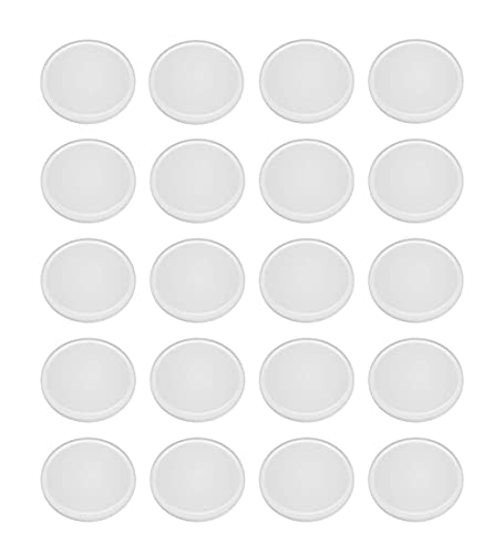 Glass Table Top Anti Slip Bumpers 20PCS Non-Adhesive Silicone Pads for Glass Table Stopper (0.79 inch Diameter)