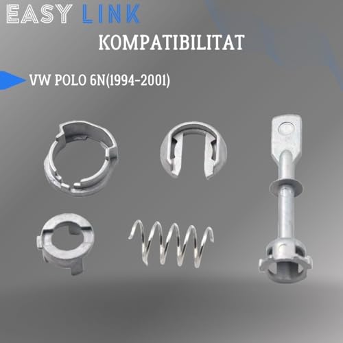Easy Link Türschloss Reparatursatz 68mm Kompatibel mit VW Polo 6N Caddy Seat Ibiza Cordoba 6K4837223A