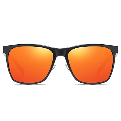 Image of DUCO Mens Sunglasses Polarized UV Protection Retro Rectangular Frame Sun Glasses for Driving Fishing 100% UV Blocking 3029H