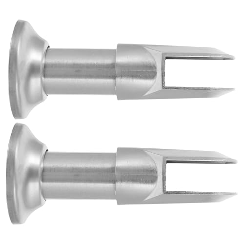 NUOBESTY Pies de Partición para Baño de Acero Inoxidable 2 Piezas Soporte de Aleación Resistente para Mamparas de Inodoro Accesorios Duraderos para Cuarto de Baño Público Base Estable y
