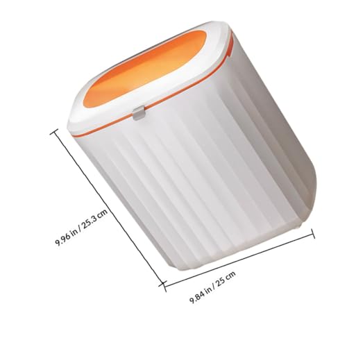 Caneca de basura plástica colgante para cocina 8L naranja miniatura 2