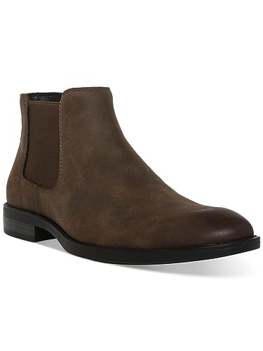 Madden Mens Maxxin Round Toe Faux Leather Chelsea Boots Brown 12 Medium (D)