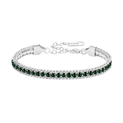 Bracelet tennis réglable en cristal rond parfait pour un mariage élégant